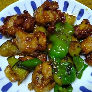 ご飯がススム！唐揚げと野菜の甘酢あんかけ